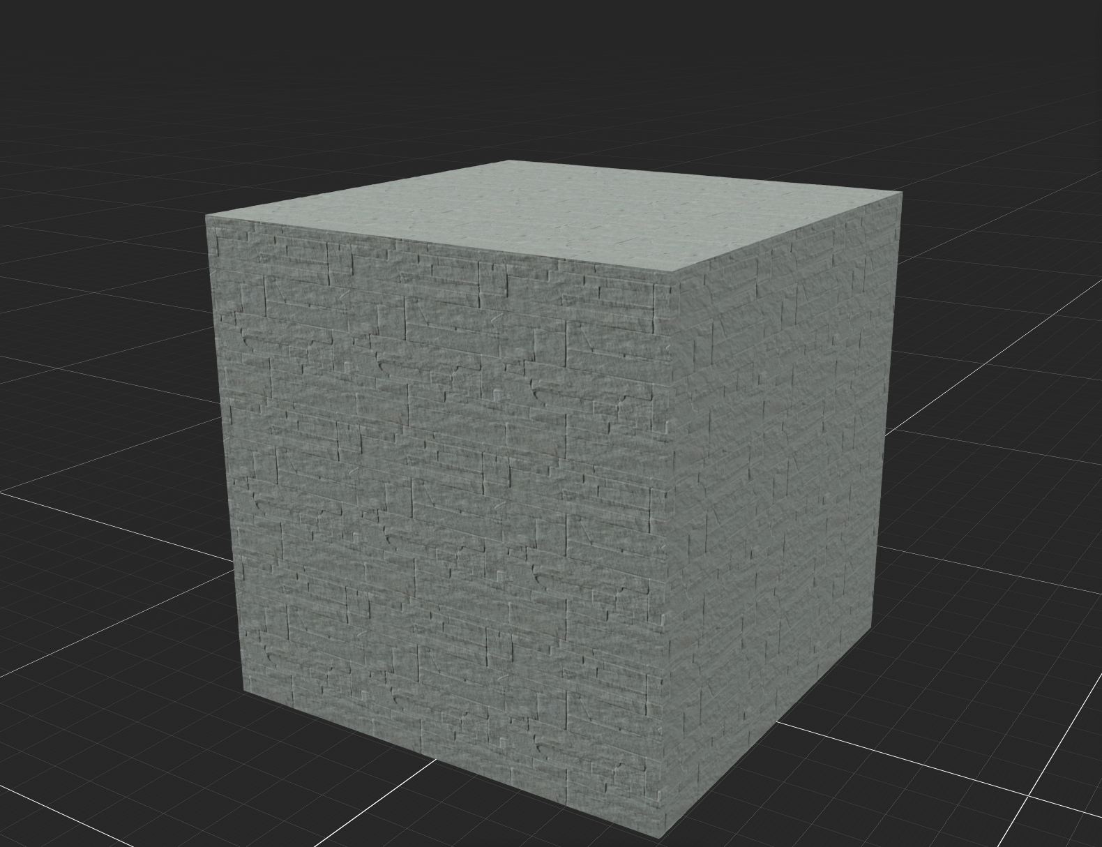 Scanned stone texture — cube preview